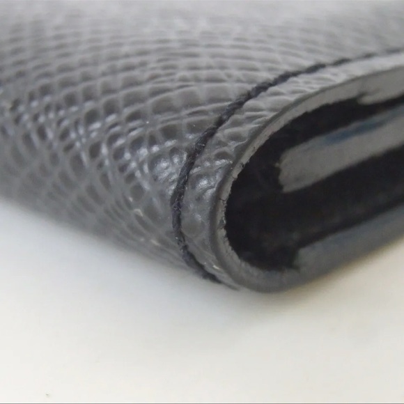 AUTH LOUIS VUITTON Black Anvelope Carte de Visite Taiga Card Case - Picture 7 of 11